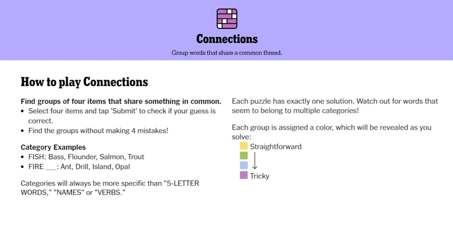 NYT Connections: Hints and Answers for February 1st